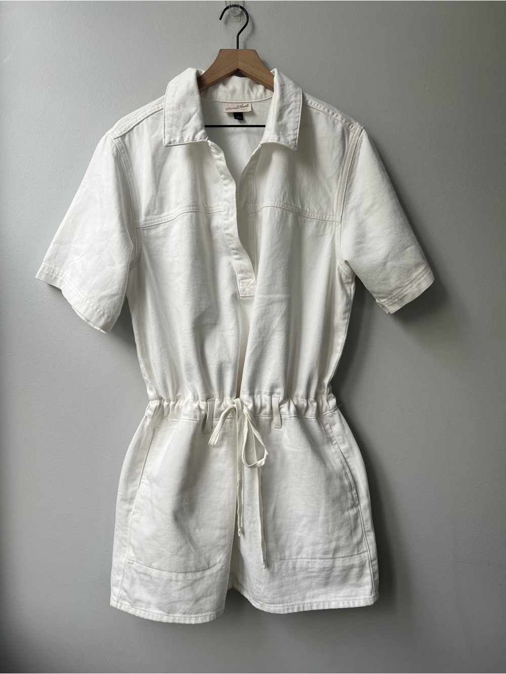 Women's Short Sleeve Drop Waist Drawstring Mini Dress - Universal Thread large